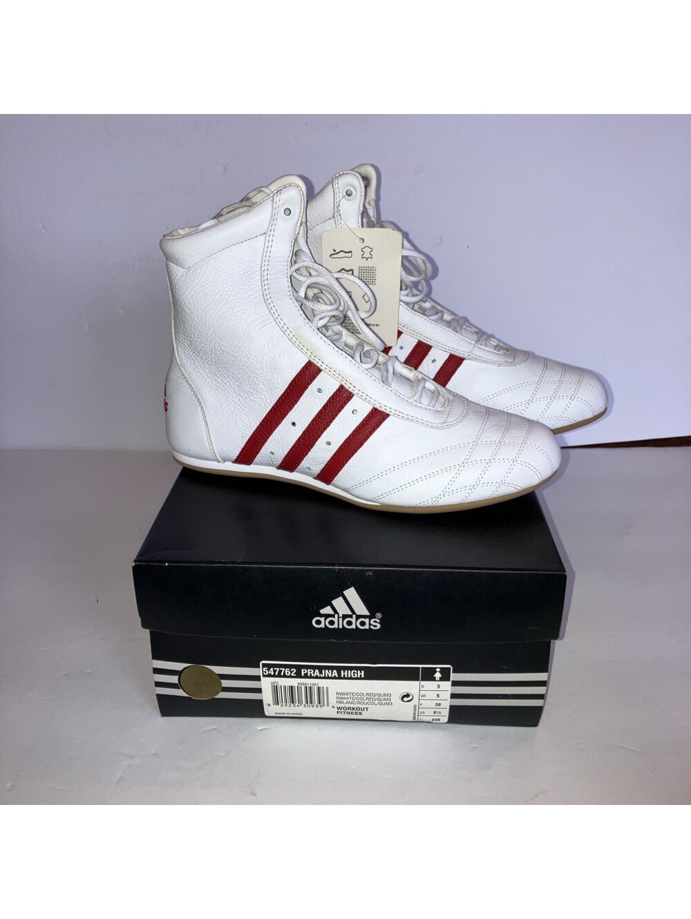 Vintage 2003 Adidas Prajna High Boxing Wrestling Boots 6.5 US Japanese Y2K NEW
